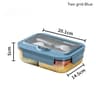 Square Divided Bento Box With Tableware Leakproof MicrowaveSafe Lunch Box For Office Picnic  Campin 7