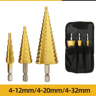 Titanium Step Drill Bit Set For Metal  Wood HighSpeed Durable Power Tool Accessory 6