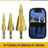 Titanium Step Drill Bit Set For Metal  Wood HighSpeed Durable Power Tool Accessory 7