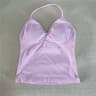 Sexy V Neck Gym Tank Top Seamless Sports Running Tank Slim Fit Yoga Padded Workout Vest For Women 13