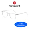Classic Square Blue Light Blocking Glasses For Men AntiRay Eyeglasses For Screen  Gaming Use 5