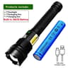 Ultra Bright LED Tactical Flashlight USB Rechargeable LongRange Lantern 6