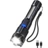 High Power LED Rechargeable Tactical Flashlight With Zoom Torch  Emergency Light 0