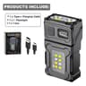 USB Rechargeable Mini LED Flashlight With Magnetic Tail  COB Emergency Light 6