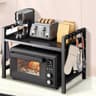 Adjustable Microwave Oven Rack Space Saving Kitchen Storage Rack Organizer With Cutting Board Holde 5