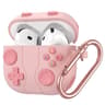 Game Console Style Wireless Earbuds Case Silicone Cover With Carabiner Clip 8