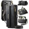 RFID Blocking IPhone Wallet Case With Crossbody Strap Leather Zipper Phone Purse 0