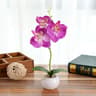 Artificial Orchid Plant In Ceramic Pot Decorative Potted Flowers For Home Office Decor 1