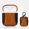 Luxury Flip Leather AirPods Case Shockproof Protective Cover Gold 13