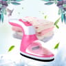 USB Rechargeable Lint Remover With Rotating Handle Portable Fabric Shaver For Clothes  Upholstery 0