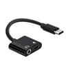 USB C To Adapter With Charging 2 In 1 Audio Splitter Cable For Type C Phones 9