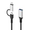 2 In 1 USB C OTG Adapter  Lightning OTG Adapter USB Fast Data Sync Converter 1