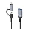 2 In 1 USB C OTG Adapter  Lightning OTG Adapter USB Fast Data Sync Converter 9