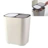 Double Compartment Press Lid Kitchen Waste Sorting Bin Odor Proof Recycling Trash Can Household Org 7