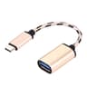 Compact USB C To USB Adapter Cable 15cm Woven Durable Type C Male To USB Female Converter 0