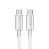 100W Type C Fast Charging Cable With LED Indicator Braided USB C Data Cable 0