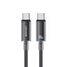 100W Type C Fast Charging Cable With LED Indicator Braided USB C Data Cable 8