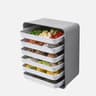 6Tier Wall Mounted Kitchen Organizer Multi Layer Dish Rack With Drawer Trays 6