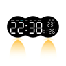 Smart LED Wall Clock With Remote Control Alarm Temperature Display  Warm Night Light 13