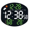 Smart LED Digital Wall Clock With Weather Station Remote Control  Dual Alarm Display 9