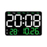 Smart LED Digital Wall Clock With Temperature Display Auto Dimming  Silent Alarm 10