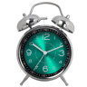 45Inch Electroplated Metal Alarm Clock With Night Light  Quiet Quartz Movement 7