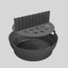 Premium 2 Layer Silicone Air Fryer Tray Insert With Handles Reusable Foldable Air Fryer Basket 8