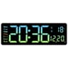 Smart LED Digital Wall Clock With Remote Control Countdown Timer  Temperature Display 10