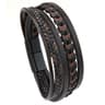 Magnetic Clasp Braided Leather Bracelet For Men Handmade Minimalist Wristband 7