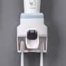 2PCS Automatic Toothpaste Dispenser  Wall Mounted Toothbrush Holder Set 8
