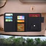 Premium PU Leather Car Sun Visor Organizer  CD Holder With Card Storage 5