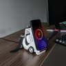 15W Wireless Charging Station Forklift Desktop 3 In 1 Wireless Charger With LED Ambient Light 13