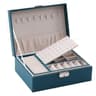 Double Layer Jewelry Box With Lock Premium PU Leather Jewelry Storage Organizer 8