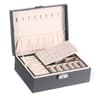 Double Layer Jewelry Box With Lock Premium PU Leather Jewelry Storage Organizer 6