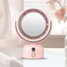 F2 Lighted Makeup Mirror With Desktop Fan Rechargeable Vanity Mirror With LED Fill Light 10