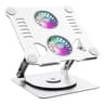 Rotating Laptop Stand With Dual Fan Cooling Adjustable Foldable Aluminum Laptop Stand 8