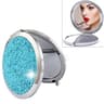 Dabond Compact Makeup Mirror Diamond Metal Portable Makeup Mirror Double Sided Folding Round Mirror 9