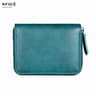 RFID Blocking Leather Coin Purse Compact Zipper Wallet With Card Holder 11