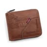 Mens Leather Wallet With Zipper Coin Pocket Multi Card Holder And Money Clip 12