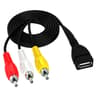 USB To RCA Cable USB Female To 3 RCA Male AV Adapter Cable For Audio Video Devices 2