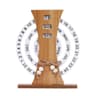 Wooden Perpetual Calendar Rotating Desk Calendar Vintage Desk Decor For Home  Office 7