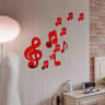 3D Acrylic Mirror Wall Sticker Musical Note DIY Wall Decor For Living Room  Bedroom 5