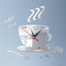 Modern Coffee Wall Clock 3D Acrylic Mirror Silent DIY Wall Decor 5