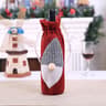 Christmas Wine Bottle Bag With Faceless Santa Embroidery Christmas Table Decorations 4
