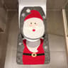 Santa Christmas Toilet Seat Cover  Bathroom Decoration Set For Festive Holiday Home Decor 3