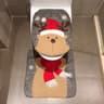 Santa Christmas Toilet Seat Cover  Bathroom Decoration Set For Festive Holiday Home Decor 4