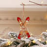 Rustic Wooden Christmas Ornament Sleigh Hanging Christmas Tree Pendant Decor 5