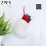 2 PCS Christmas Stocking Gift Bags Wool Knit Christmas Tree Decorations For Gifts And Holiday Decor 5