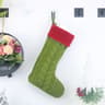 2 PCS Christmas Stocking Gift Bags Wool Knit Hanging Christmas Tree Decorations 2