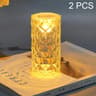 2 PCS Crystal Rose Lamp With Soft Rose Projection Bedside Ambient Night Light 5